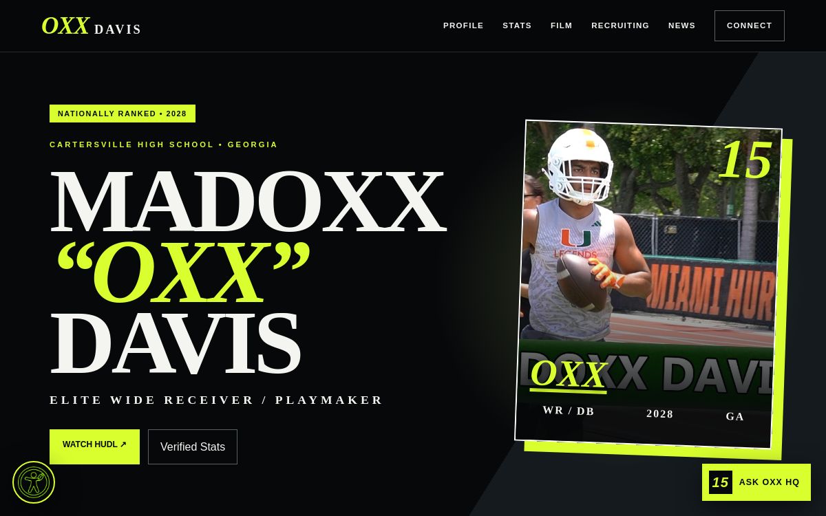 Madoxx “Oxx” Davis website preview