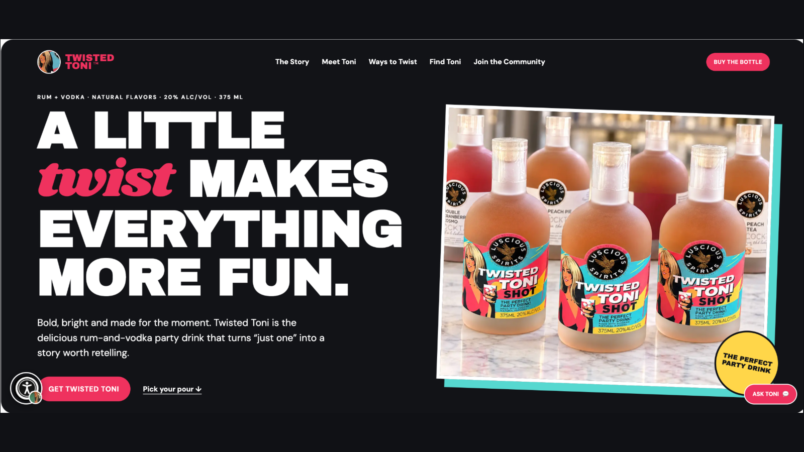 Twisted Toni website preview